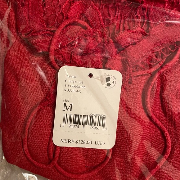 NWT Free People Adella Maxi Slip Dress In Red Size M - Picture 7 of 8